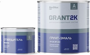 !Гр.-эмаль УР-2К ИП 222 GRANT 2K HardMax PRO п/гл.,база С(1,33+0,29 отв.)металл.,бетон.,дер.,ст,/пл.